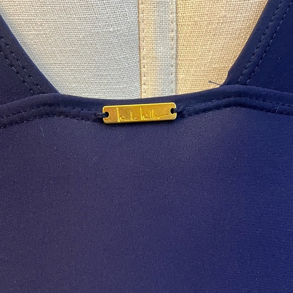 ❣️🆕Nicole Miller Studios Navy Criss Cross Strap Detail One Piece Swimsuit❣️ - Picture 7 of 9